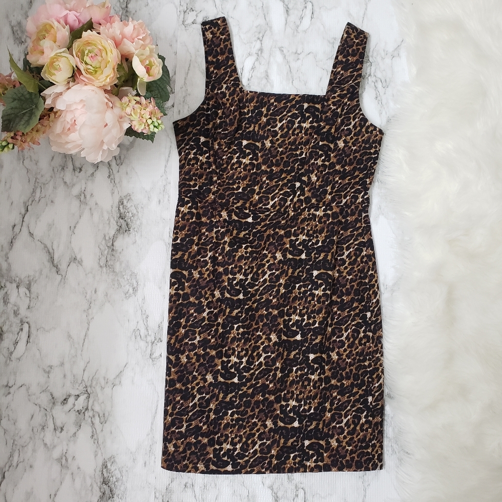 💕 Forever 21 Leopard Print Mini Dress Size Large - Picture 7 of 7